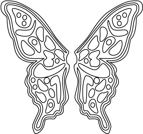 Butterfly Wing Stencil